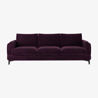 Sofa.com Boston Curved Arm 4 Seat Sofa in Damson Smart Velvet