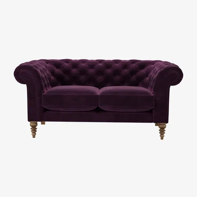 Sofa.com Oscar 2 Seat Sofa in Damson Smart Velvet