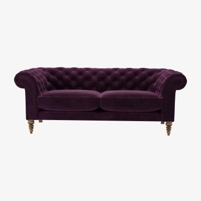 Sofa.com Oscar 3 Seat Sofa in Damson Smart Velvet