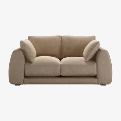 Sofa.com Carmel 2.5 Seat Sofa in Fawn Aquaclean Clever Velvet