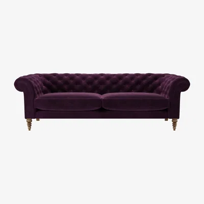 Sofa.com Oscar 4 Seat Sofa in Damson Smart Velvet