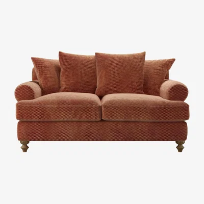 Sofa.com Teddy 2 Seat Sofa bed in Pomegranate Bubble Velvet
