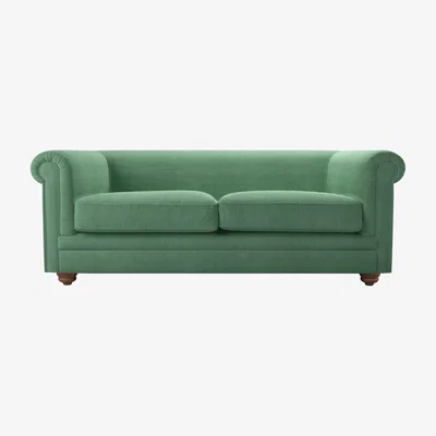 Sofa.com Patrick Unbuttoned 2.5 Seat Sofa in Celadon Easy Cotton