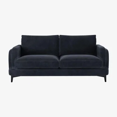Sofa.com Boston Curved Arm 2.5 Seat Sofa in Mercury Cashmere Velvet