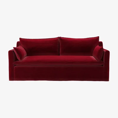 Sofa.com Anders 3 Seat Sofa in Malbec Cotton Matt Velvet