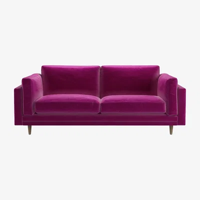 Sofa.com Marco 2.5 Seat Sofa in Peony Cotton Matt Velvet