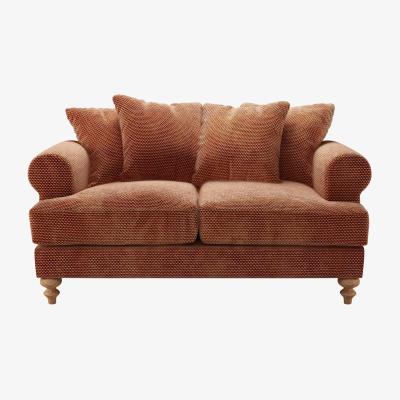 Sofa.com Teddy 2 Seat Sofa in Pomegranate Bubble Velvet