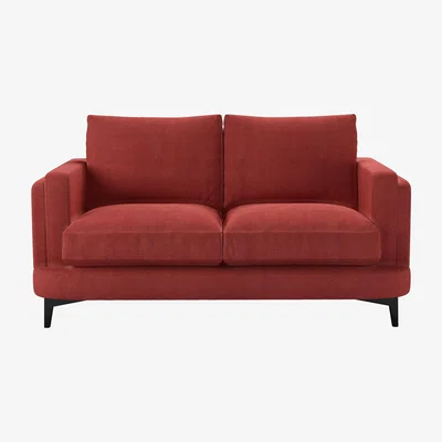 Sofa.com Boston Squared Arm 2 Seat Sofa in Indian Summer Easy Cotton