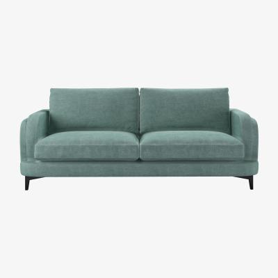 Sofa.com Boston Curved Arm 3 Seat Sofa in Sea Spray Aquaclean Clever Chenille