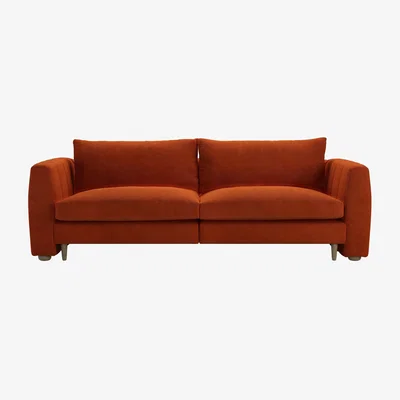 Sofa.com Tiffany 2.5 Seat Sofa in Brick Aquaclean Clever Velvet