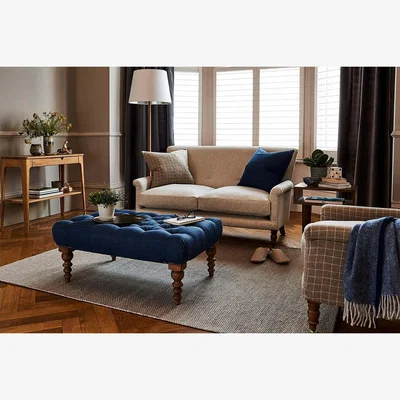 Sofa.com Alderney 2 Seat Sofa in Brick Aquaclean Clever Velvet