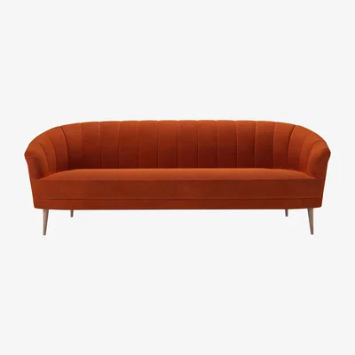 Sofa.com Harper 3 Seat Sofa in Brick Aquaclean Clever Velvet
