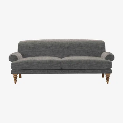 Sofa.com Saturday 3 Seat Sofa in Liquorice Baylee Multi-Tone Viscose Linen