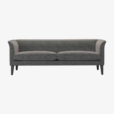 Sofa.com Fingal 3 Seat Sofa in Liquorice Baylee Multi-Tone Viscose Linen