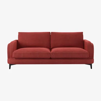 Sofa.com Boston Curved Arm 3 Seat Sofa in Indian Summer Easy Cotton