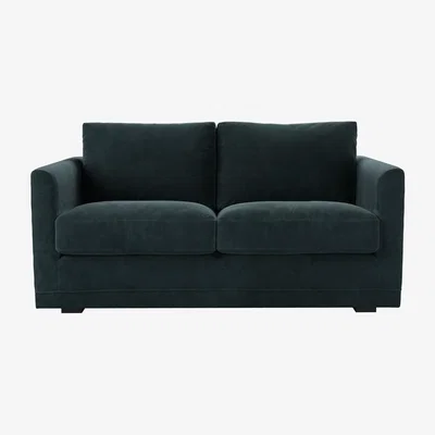 Sofa.com Aissa 2 Seat Sofa with removable cover in Deep Forest Aquaclean Clever Velvet