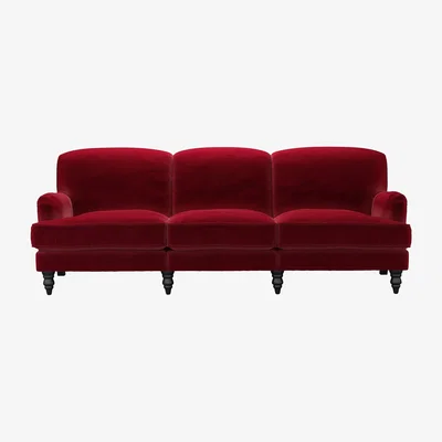 Sofa.com Snowdrop 4 Seat Sofa in Malbec Cotton Matt Velvet
