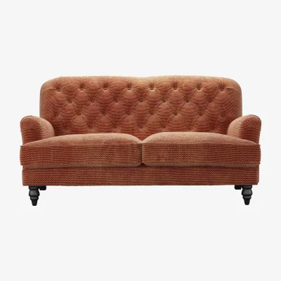 Sofa.com Snowdrop Button Back 2.5 Seat Sofa in Pomegranate Bubble Velvet