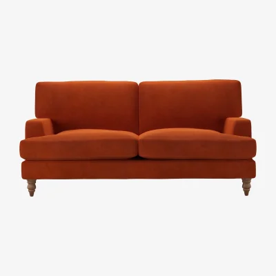 Sofa.com Isla 2.5 Seat Sofa in Brick Aquaclean Clever Velvet