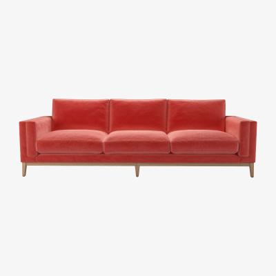 Sofa.com Costello 4 Seat Sofa in Dusty Rose Cotton Matt Velvet