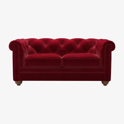 Sofa.com Patrick 2 Seat Sofa in Malbec Cotton Matt Velvet