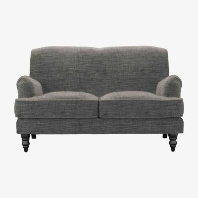 Sofa.com Snowdrop 2 Seat Sofa in Liquorice Baylee Multi-Tone Viscose Linen