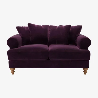 Sofa.com Teddy 2 Seat Sofa in Damson Smart Velvet