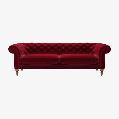 Sofa.com Oscar 4 Seat Sofa in Malbec Cotton Matt Velvet