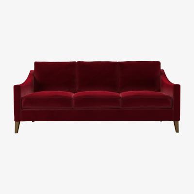 Sofa.com Iggy 3 Seat Sofa (breaks down) in Malbec Cotton Matt Velvet