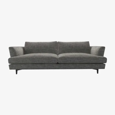 Sofa.com Lars 3 Seat Sofa in Liquorice Baylee Multi-Tone Viscose Linen