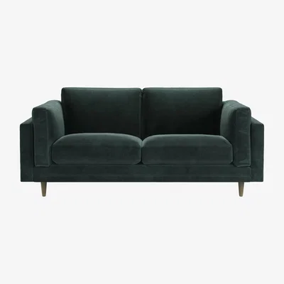 Sofa.com Marco 2 Seat Sofa in Smokey Green Cashmere Velvet