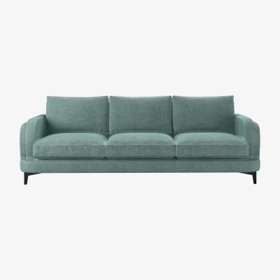 Sofa.com Boston Curved Arm 4 Seat Sofa in Sea Spray Aquaclean Clever Chenille