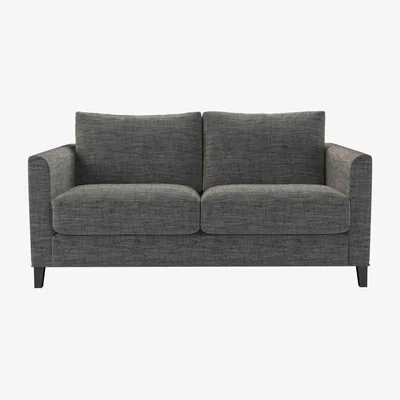 Sofa.com Izzy 2 Seat Sofa in Liquorice Baylee Multi-Tone Viscose Linen