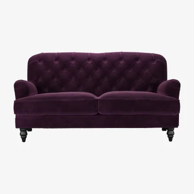 Sofa.com Snowdrop Button Back 2.5 Seat Sofa (breaks down) in Damson Smart Velvet