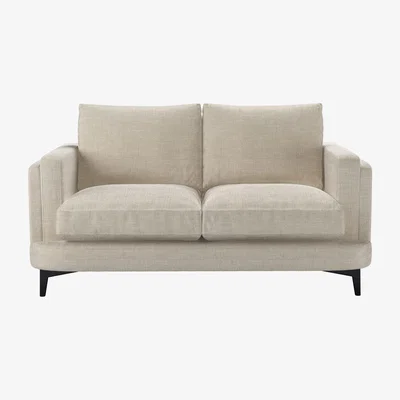 Sofa.com Boston Squared Arm 2 Seat Sofa in Jasmine Silky Jacquard Weave