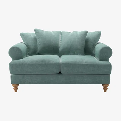 Sofa.com Teddy 2 Seat Sofa in Sea Spray Aquaclean Clever Chenille