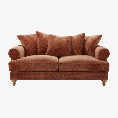 Sofa.com Teddy 2.5 Seat Sofa in Pomegranate Bubble Velvet