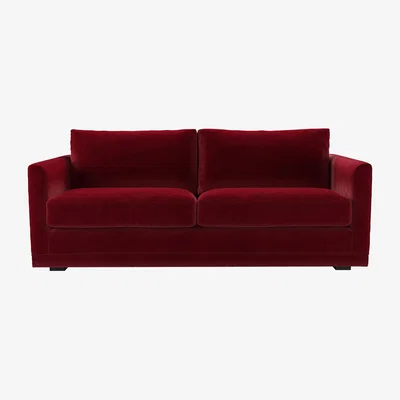 Sofa.com Aissa 3 Seat Sofa with removable cover in Malbec Cotton Matt Velvet