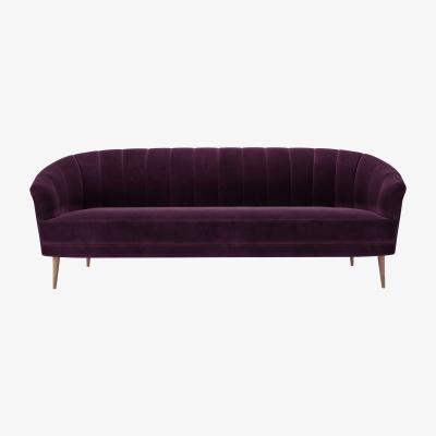 Sofa.com Harper 3 Seat Sofa in Damson Smart Velvet