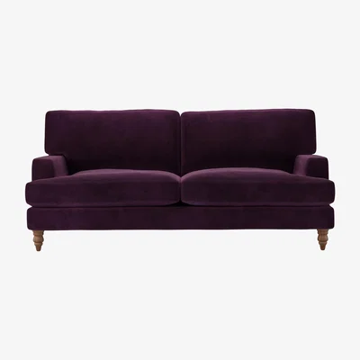 Sofa.com Isla 3 Seat Sofa in Damson Smart Velvet