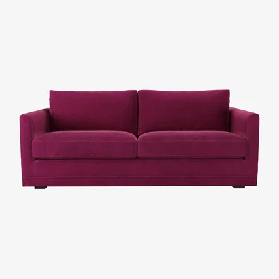 Sofa.com Aissa 3 Seat Sofa with removable cover in Persian Rose Smart Velvet