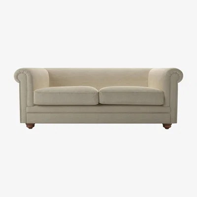 Sofa.com Patrick Unbuttoned 2.5 Seat Sofa in Pampas Hygge Smart Linen