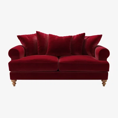 Sofa.com Teddy 2.5 Seat Sofa in Malbec Cotton Matt Velvet