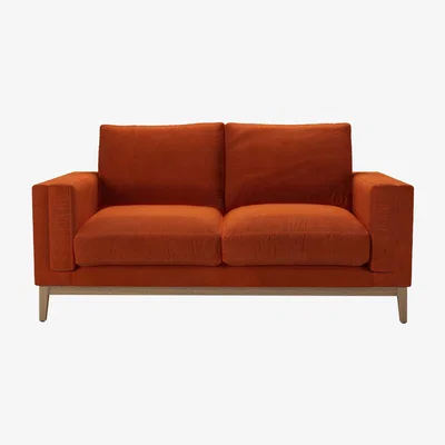 Sofa.com Costello 2 Seat Sofa in Brick Aquaclean Clever Velvet