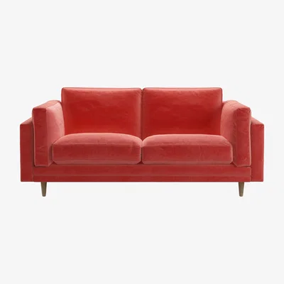 Sofa.com Marco 2 Seat Sofa in Dusty Rose Cotton Matt Velvet