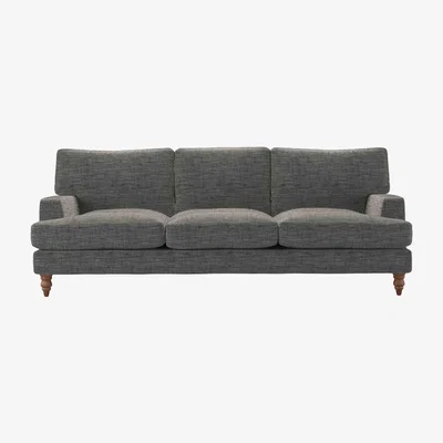 Sofa.com Isla 4 Seat Sofa in Liquorice Baylee Multi-Tone Viscose Linen