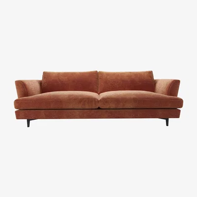 Sofa.com Lars 3 Seat Sofa in Pomegranate Bubble Velvet