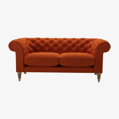 Sofa.com Oscar 2.5 Seat Sofa in Brick Aquaclean Clever Velvet