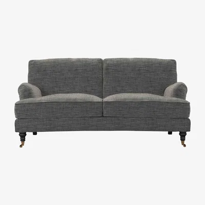 Sofa.com Bluebell 2.5 Seat Sofa (breaks down) in Liquorice Baylee Multi-Tone Viscose Linen