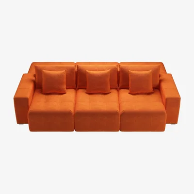 Sofa.com Romy Double sided Sofa in Paprika Smart Velvet - sofa.com